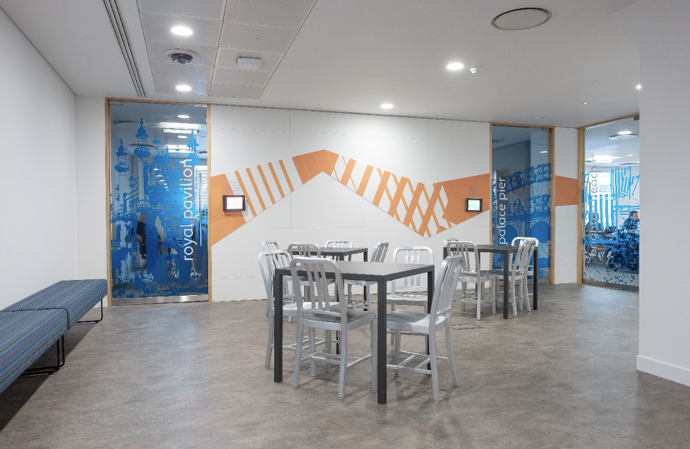 Office refurbishment Sussex | Modern office canteen