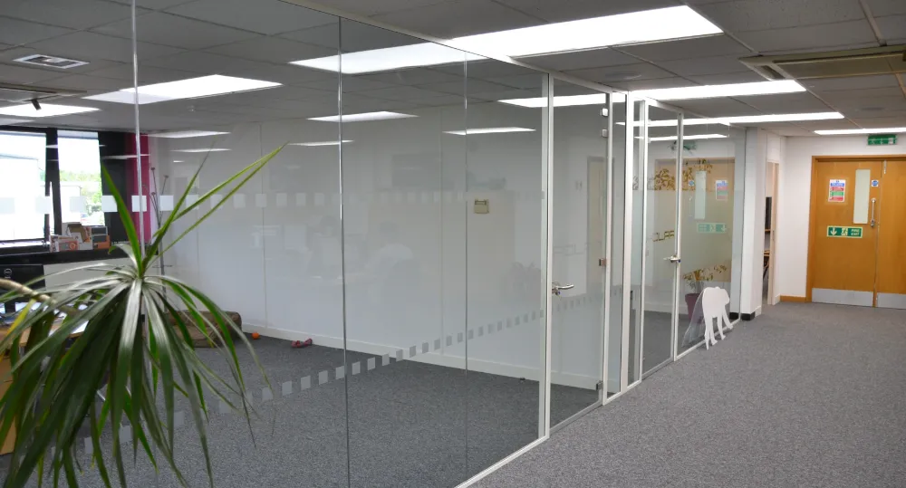 Polar Audio | Glass partition office.