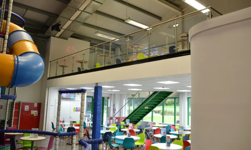 Office refurbishment companies | Mezzanine level in a children's play park.